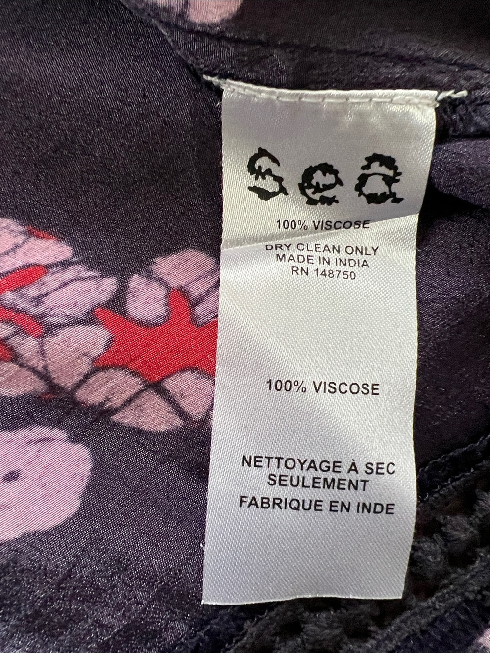 Sea New York Eloise Ruffled Printed Blouse In Navy Blue. Size 8 - Picture 10 of 10